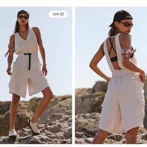 Free People NWT Scout Shortsie Romper size L